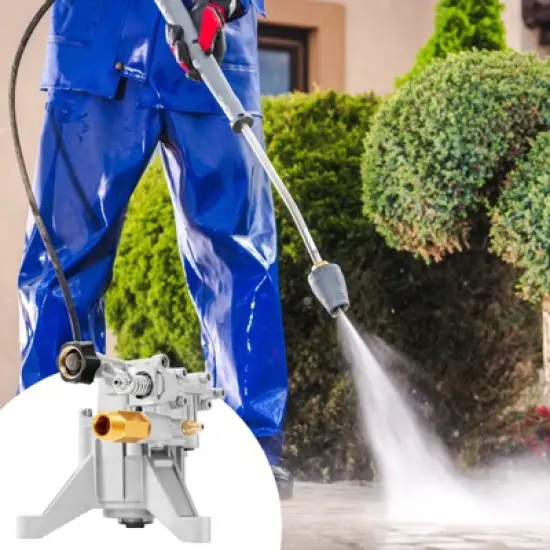 VEVOR Pressure Washer Pump, 7/8" Shaft Vertical, 3400 PSI, 2.5 GPM, Replacement Power Washer Pumps Kit, Parts Washer Pump, Silver image {1}