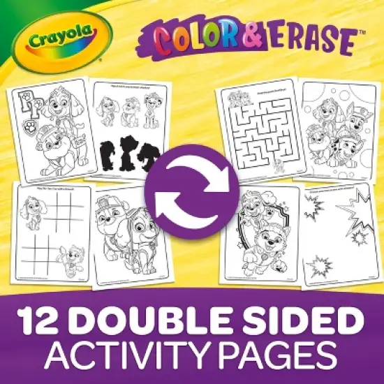 Crayola Paw Patrol Color & Erase Reusable Sticker Activity Pad: Non-Toxic Coloring Book with Stickers for Ages 3+ image {5}