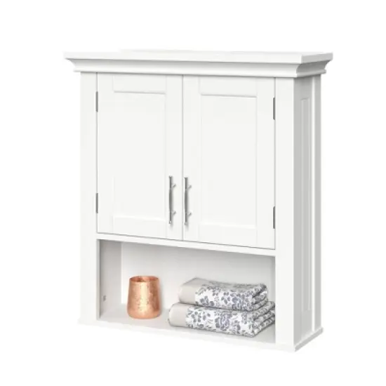 Somerset Two Door Wall Cabinet with Open Shelf - RiverRidge Home image {11}