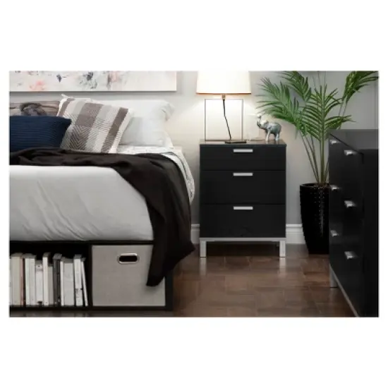 Flexible Nightstand with Charging Station and Drawers - South Shore image {1}
