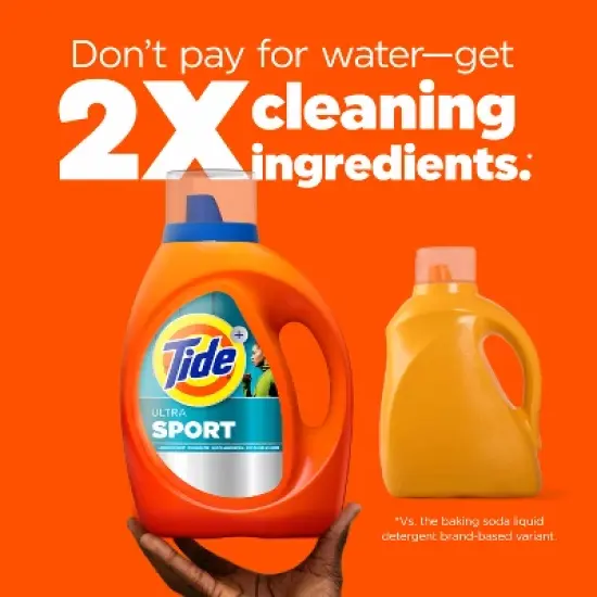 Tide Plus Febreze Sport Active Fresh High Efficiency Liquid Laundry Detergent Soap image {5}