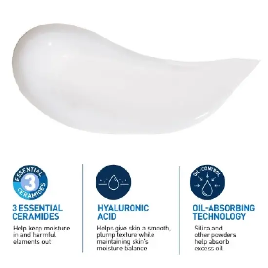 CeraVe Oil Control Face Gel Cream - 3 fl oz image {2}