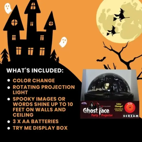 Funworld Scream Ghost Face Halloween Scene Party Projector image {5}