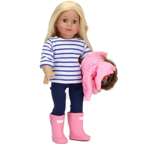 Sophia&rsquo;s Jacket, Leggings, T-Shirt, and Rain Boots for 18" Dolls image {1}