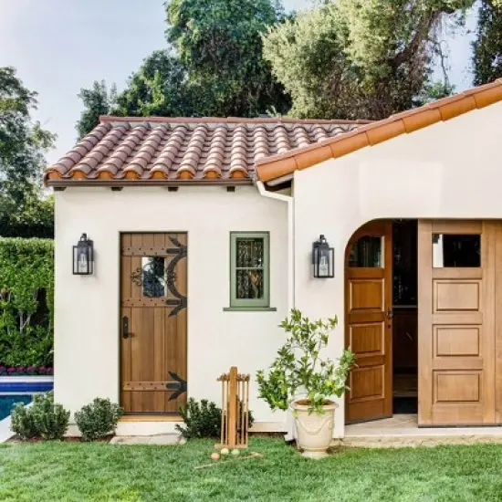 C Cattleya 1-Light Matte Black Dusk to Dawn Outdoor Wall Lights with Tempered Glass Panes (2-Pack) image {4}