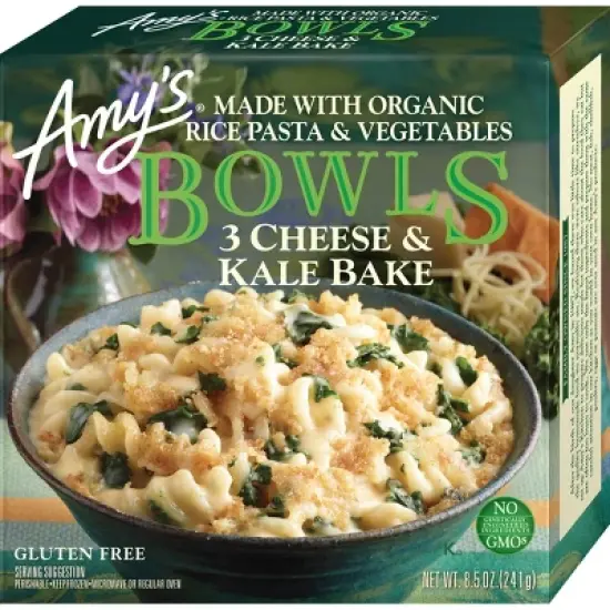 Amy's Gluten Free Frozen Three Cheese Kale Bowl - 8.5oz image {11}
