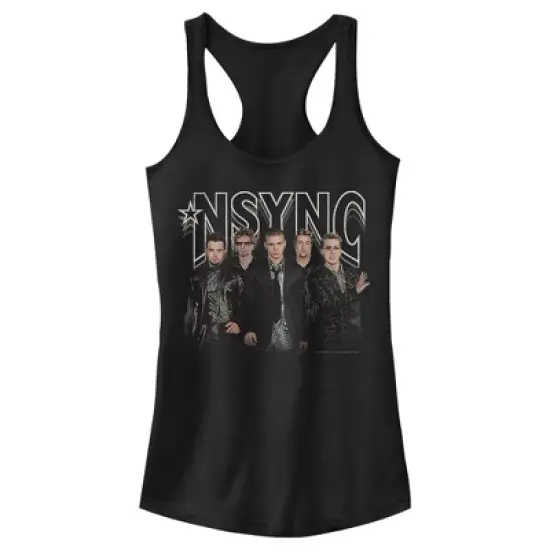 Junior's NSYNC Rocker Band Pose Racerback Tank Top image {4}