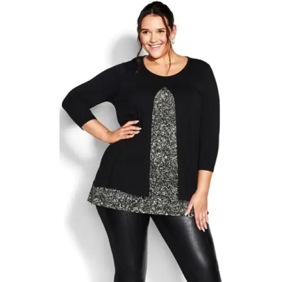 Women's Plus Size Alex Print Tunic - olive | AVENUE image {10}