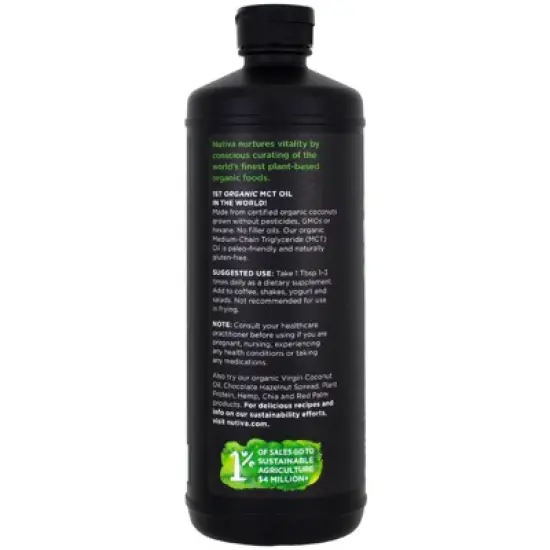 Nutiva Organic MCT Oil, 32 fl oz (946 ml) image {2}