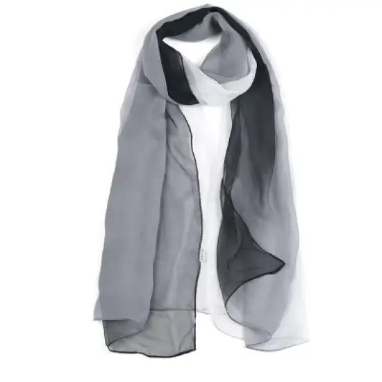 Allegra K Women Long Chiffon Light  Silky Gradient Color Shawl Wrap Scarf image {8}
