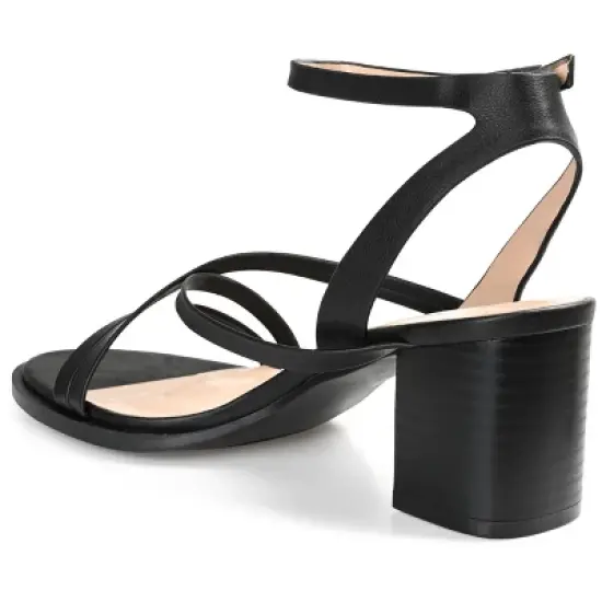 Journee Collection Womens Anikah Buckle Ankle Strap Stacked Heel Sandals image {6}