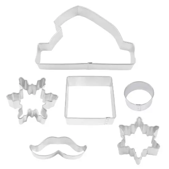 R&M International Santa Centerpiece 6 Piece Cookie Cutter Set image {1}