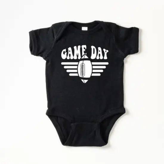 The Juniper Shop Football Game Day Stripes Baby Bodysuit image {3}