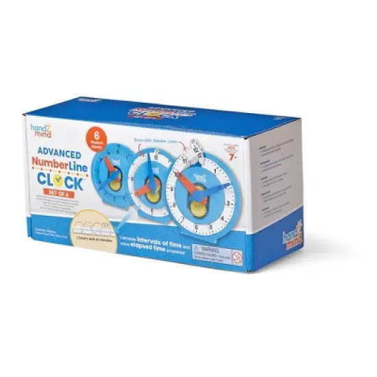 hand2mind Advanced NumberLine Clock (6 Pack) image {2}