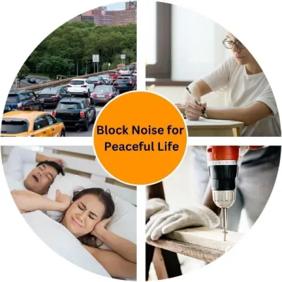 Quality Plugs Foam Ear Plugs 10 Pair - 32dB Soft Foam Ear Plugs for Sleeping Noise Cancelling Disposable - Individually Wrapped High Decibel image {5}