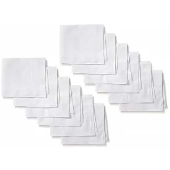 Men's White Cotton Soft Finish Handkerchiefs image {2}