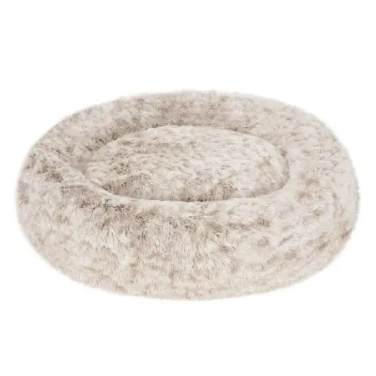 FurHaven Calming Cuddler Long Fur Donut Dog Bed image {6}