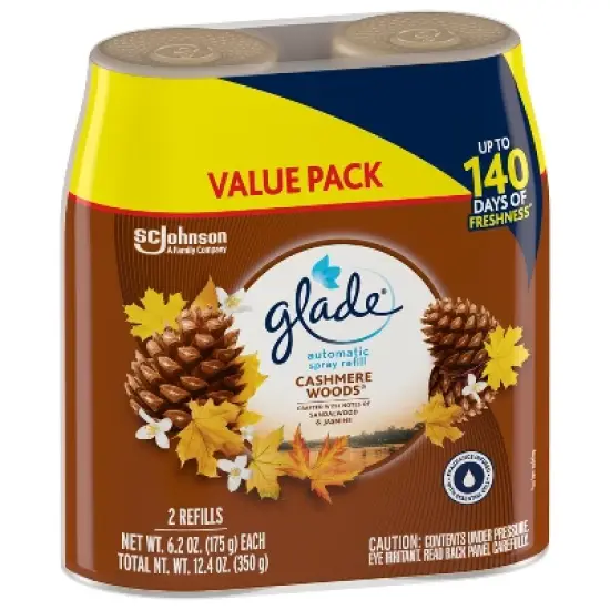 Glade Automatic Spray Air Freshener - Cashmere Woods - 6.2oz/2pk image {13}