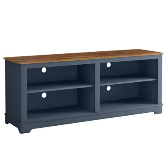 58" Modern Style TV Stand For TVs Up To 65" Navy - Festivo image {1}