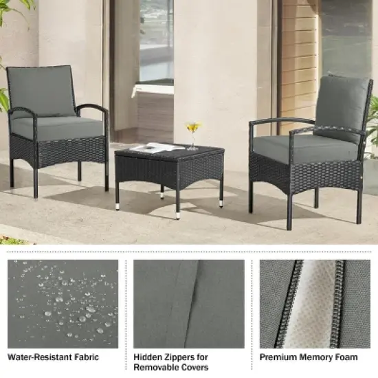 Deep Outdoor Cushion with Water and Sun Resistant Fabric image {2}