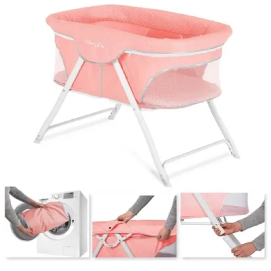 Dream On Me Traveler Portable, Lightweight and Breathable Mesh Design, Easy to Clean and Fold Baby Bassinet - Carry Bag Included image {8}