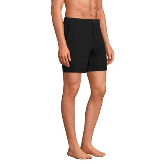 Lands' End Men's Unlined Hybrid Swim Shorts image {2}