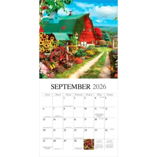 Hopper Studio A Country Walk 2026 12"x24" Hanging Square Wall Calendar Plastic-Free image {3}