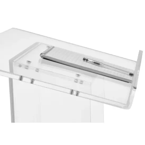 Lectern with Shelf Clear Acrylic - Hampden Furnishings image {5}