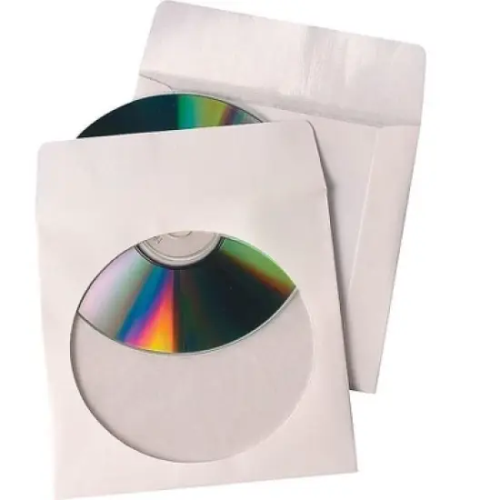 Quality Park Tech-No-Tear Poly/Paper CD/DVD Sleeves 100/Box 77203 image {5}