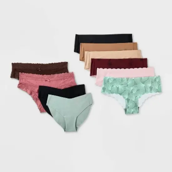 Women's 10pk Mix & Match Cheeky Underwear - Auden&trade; Assorted Color image {3}