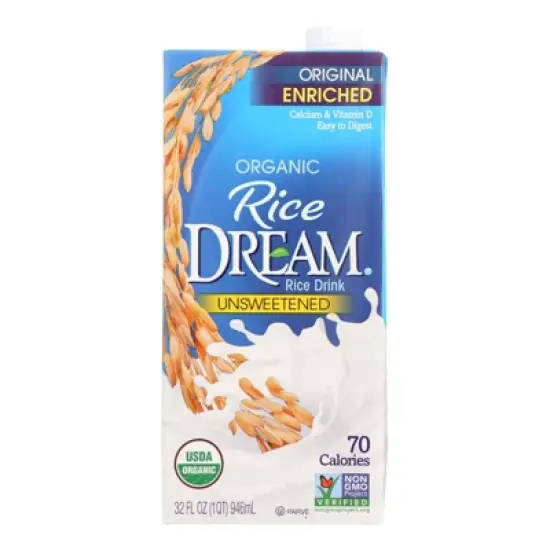 Rice Dream Organic Original Unsweetened Rice Drink - Case of 12/32 oz image {6}