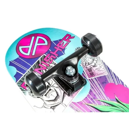 Punisher Skateboards Anime Complete 31-Inch Skateboard with Canadian Maple, Blue image {1}