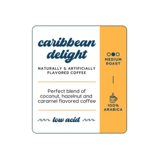 Manatee Gourmet Coffee Caribbean Delight Flavored Blend Medium Roast Ground Coffee - 12oz image {1}