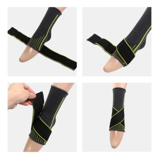 Unique Bargains Adjustable Ankle Support Braces Breathable Achilles Tendon Support for Sports 1 Pcs image {4}