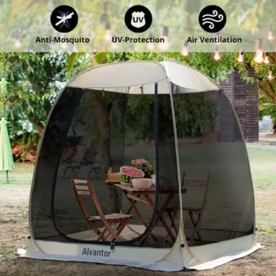 Alvantor 6&lsquo;x6' Pop Up Outdoor Camping Tent Canopy Gazebo 2-3 People Screen House for Patios, Instant Tent Patented image {4}