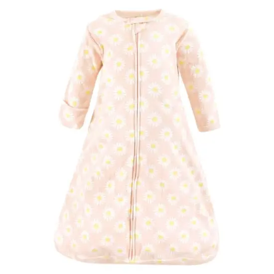 Hudson Baby Infant Girl Cotton Long-Sleeve Wearable Sleeping Bag, Sack, Blanket, Lemon Daisy Long Sleeve image {3}