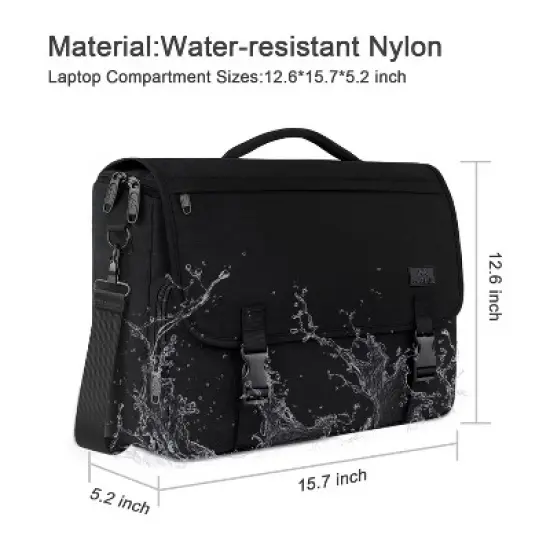 Messenger Bag , Briefcases Lightweight Men's Laptop Bag 15 inch Water Resistant Bags image {5}