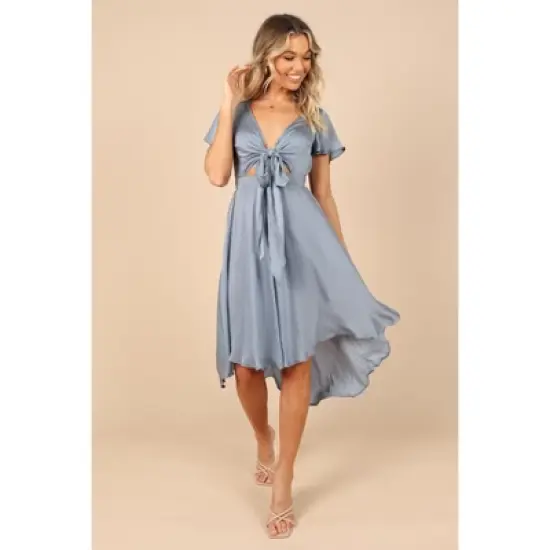 Petal and Pup Womens Amanda Hi Lo Tie Front Dress image {10}