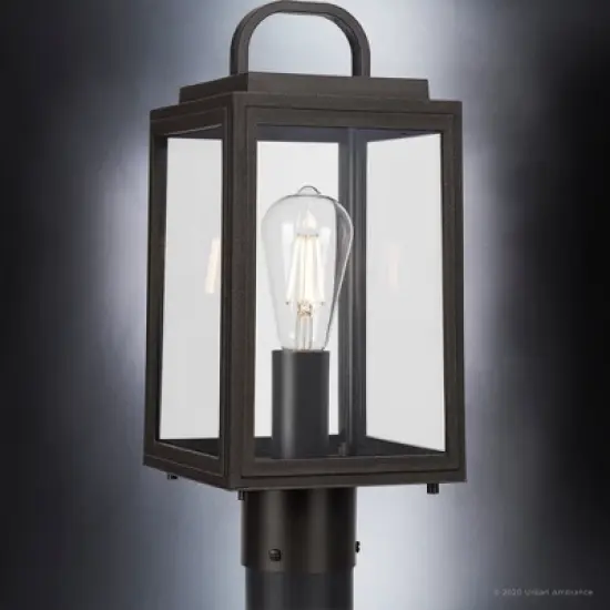 Urban Ambiance Luxury Farmhouse Outdoor Post Light 15.625''H x 7''W,  Olde Bronze Finish,  Macon Collection, UHP1384 image {3}