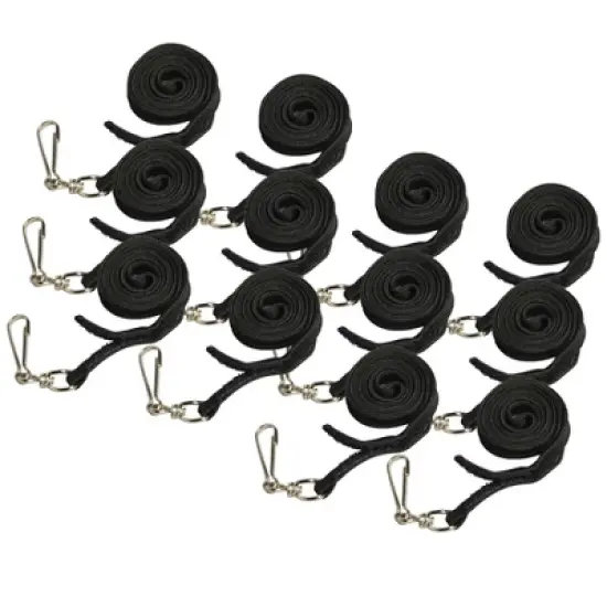 SICURIX Hook & Loop Breakaway Safety Lanyard, Flat Style, Black, Pack of 12 image {6}