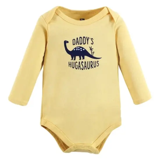 Hudson Baby Infant Boy Cotton Long-Sleeve Bodysuits, Hugasaurus image {5}