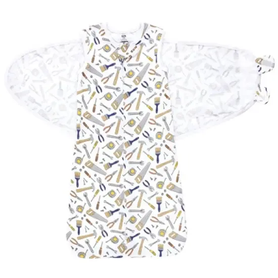 Hudson Baby Infant Boy Convertible Swaddle Sleep Sack, Construction Work image {2}