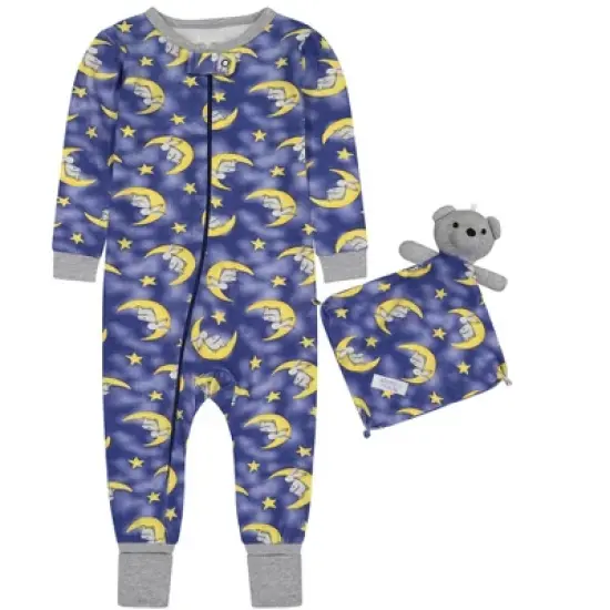 Sleep On It Infant Boys Goodnight Moon Zip-Front Coverall Pajama image {5}