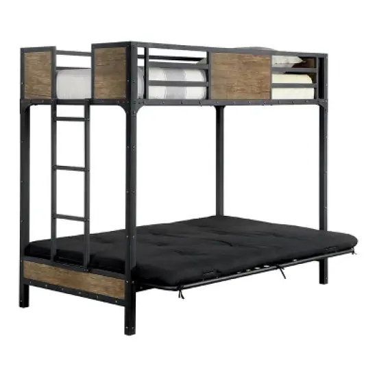 Twin Navii Kids' Bunk Bed Futon Black - HOMES: Inside + Out image {2}