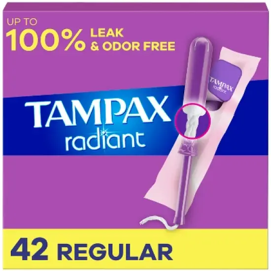 Tampax Radiant Tampons Regular Absorbency - Unscented image {14}