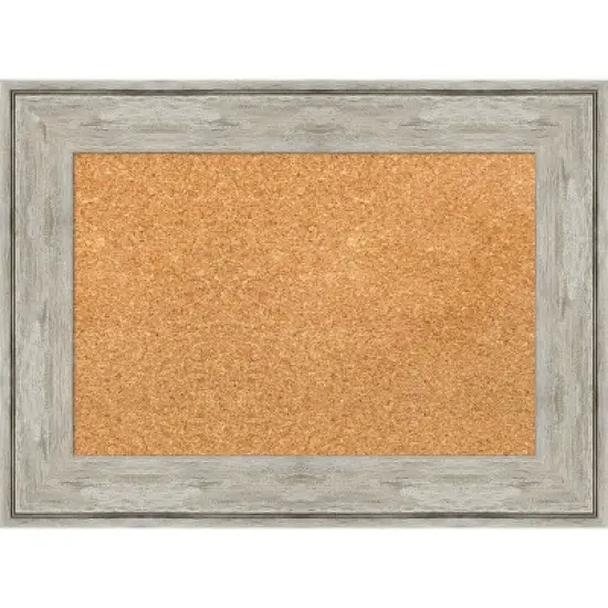 Amanti Art Crackled Metallic Framed Corkboard, Natural Cork image {6}