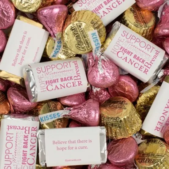 130 pcs Breast Cancer Awareness Candy Hershey's Chocolate Mix (1.65 lb) - By Just Candy image {2}
