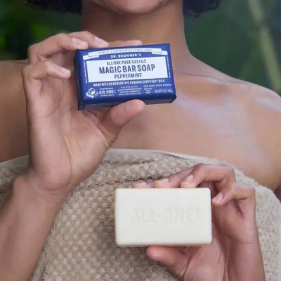 Dr. Bronner's All-One Pure-Castile Magic Bar Soap - Peppermint - 5oz image {4}