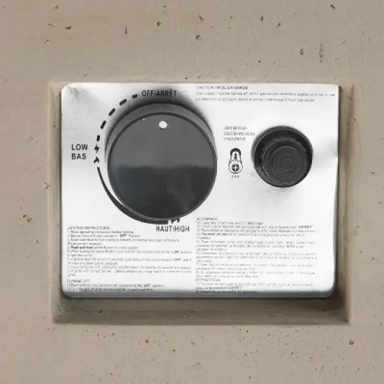 40-Inch Rectangular Outdoor Fire Pit with 40,000 BTU Heat and Propane Storage image {13}