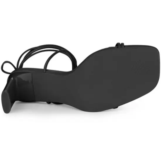 Allegra K Women's Lace Up Strappy Block High Heel Sandals image {5}